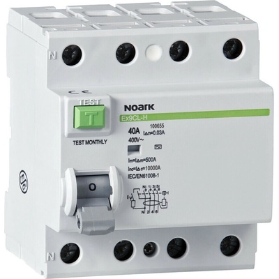 Noark Ex9L-N 4P 63A A 30mA 108363
