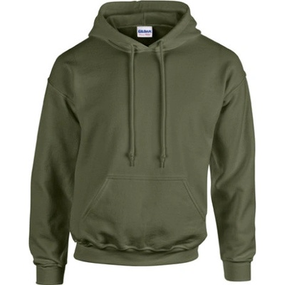 Gildan Unisex mikina s kapucňou G18500 Military Green