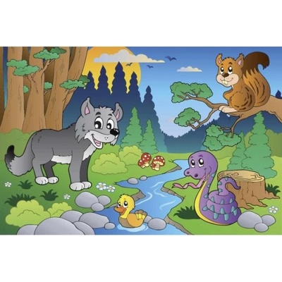 DIMEX ART Флизелинов фототапет животни в гората 375 x 250 см