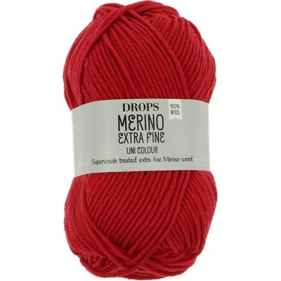 Drops Merino Extra Fine Uni Colour 11 červená