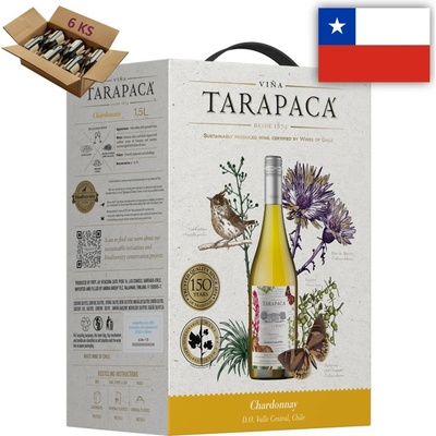 Viňa Tarapacá Chardonnay Biodiversity Edition Bag in Box 6 x 1,5 l (karton)