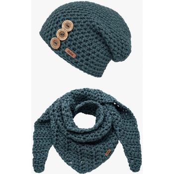 Doke Set háčkovaná čepice a šál b nature forest
