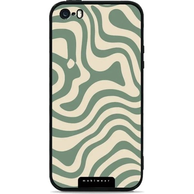 Mobiwear Glossy - Apple iPhone 5 / 5S / SE - GA57G Zelené a béžové zkrouceniny