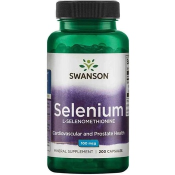 Swanson Selenium L-Selenomethionine, 100 mcg, 200 капсули, Swanson (SW235)