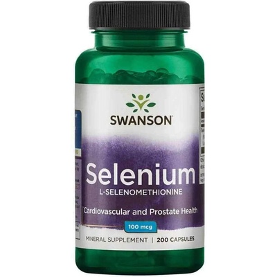 Swanson Selenium L-Selenomethionine, 100 mcg, 200 капсули, Swanson (SW235)
