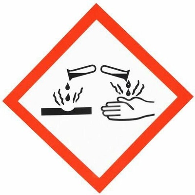 Výstražná CLP tabulka Manutan Expert - Žiravina, samolepicí, 120 x 120 mm