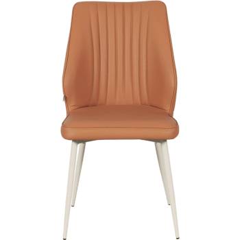 Carmen Трапезен стол laredo 1 y силиконова кожа - тъмнооранжев 20 (3532146)