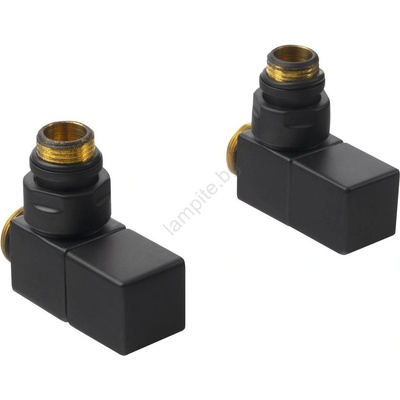 SAPHO - Комплект за присъединяване на ъглови вентили CUBE матово черно (SH0496)