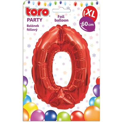TORO Balónek fóliový XL číslice "0" 60cm