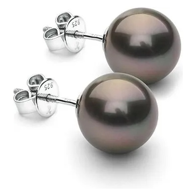 Swan Сребърни обици с естествена перла от Таити TA10 Swan