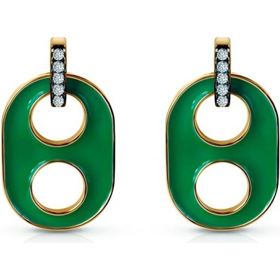 SAVICKI Náušnice Prismé: pozlátené striebro B-K-K0498-00712-925-Z