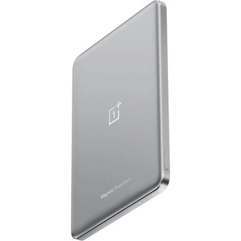 OnePlus Slim Magnetic Wireless Power Bank 5000 mAh - преносима външна батерия с USB-C порт и безжично зареждане с MagSafe (тъмносив)