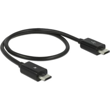 Delock Кабел за споделяне на захранването Микро USB-B щепсел Микро USB-B щепсел OTG