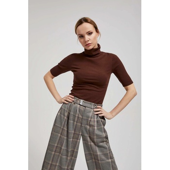 Moodo Ребрена блуза с висока яка кафява Moodo Moodo | Kafyav | ЖЕНИ | XS