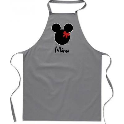 Povidlo.cz Zástěra Mouse Máma Šedá