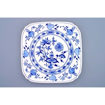 Cibulák tanier hranatý 29 cm cibulový porcelán originálny cibulák Dubí