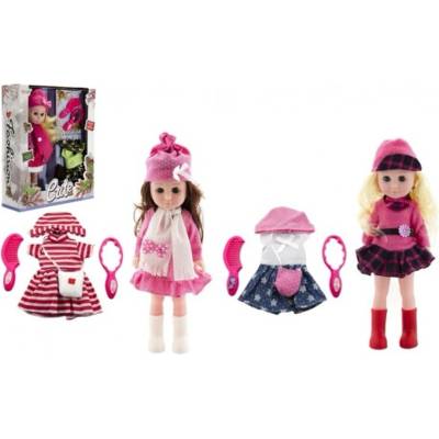 Teddies Kĺbová blikajúca 33cm plastová s oblečením a doplnkami 29x35x9cm