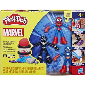 Hasbro Комплект с моделин Play-Doh Marvel - Hero Adventure, с 3 фигурки (G0333) - ozone