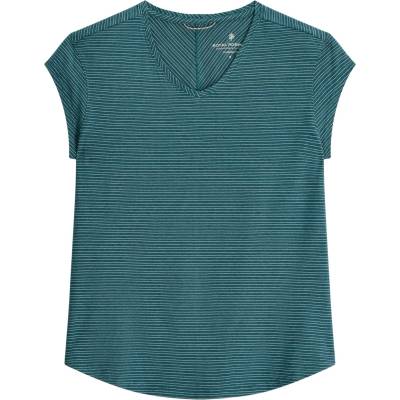Royal Robbins Дамска тениска Royal Robbins Women's Vacationer V-Neck S/S T-shirt - Balsam Str - размер XL (916-4587-0515)
