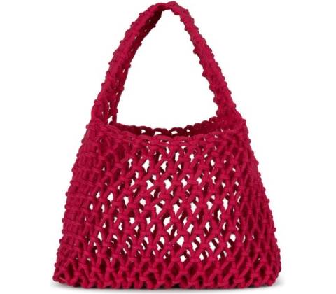 Macramé kabelka do ruky Ružová