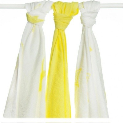 KIKKO XKKO Bambusové BMB 70 x 70 Lemon Stars MIX 3 ks