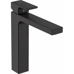 Hansgrohe Vernis Shape 190 висок смесител за умивалник, матово черен, с изскачащ вентил (71562670)