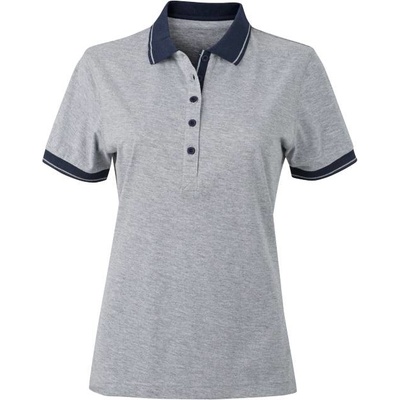 James&Nicholson Dámska polokošeľa JN705 Grey Heather