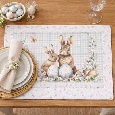 Nuvole di Stoffa Prestieranie Zajačiky a vajíčka 50 x 33 cm