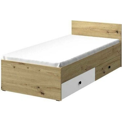 Domel Nero 14 se zásuvkami dub artisan černá mat