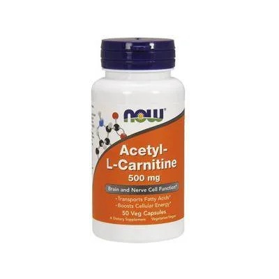 NOW Ацетил Л-карнитин NOW Acetyl L-Carnitine 500mg. / 50 VCaps. , 2060