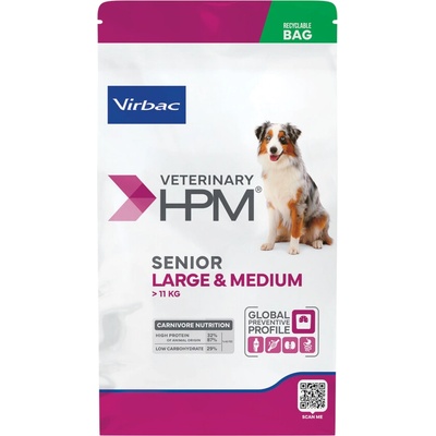 Virbac Veterinary HPM Senior Dog Large & Medium 2 x 12 kg