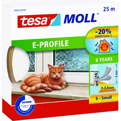Těsnění do oken tesamoll Gumové těsnění, bílé, E profil, 25m (05464-00102-00) – Zbozi.Blesk.cz