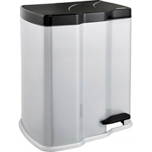 Practic Šedý dvojitý odpadkový koš 7 + 15 l