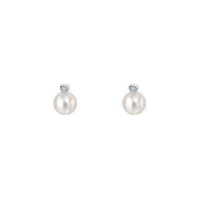 D for diamond Detské strieborné náušnice s diamantom E6392W
