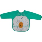 Interbaby Бебешки лигавник с ръкави Interbaby - Leon, зелен (00323) - baby