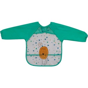 Interbaby Бебешки лигавник с ръкави Interbaby - Leon, зелен (00323) - baby
