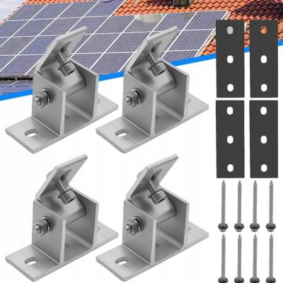NASTAVITELNÉ DRŽÁKY PRO FOTOVOLTAICKÉ PANELY SE ŠROUBY | 4 KS