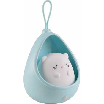 Polux Led Детски ориентация лампа със сензор kitty led/0, 5w/5v usb син (sa2129)