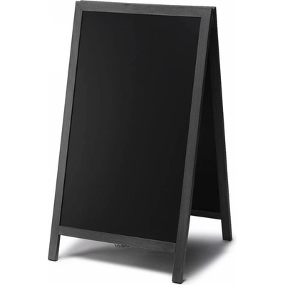 Jansen Display Dřevěné áčko s křídovou tabulí 68 x 120 cm / černá