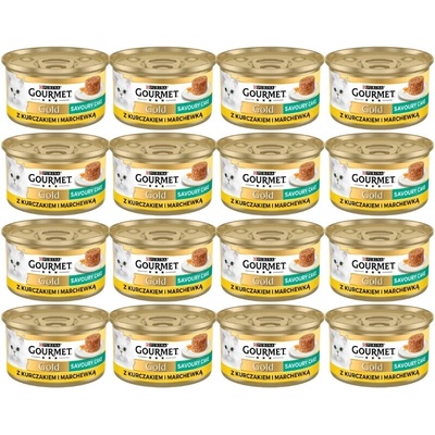 Gourmet Gold Savoury Cake s kuracím mäsom a mrkvou 72 x 85 g