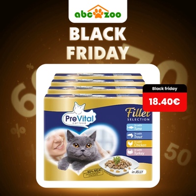 PreVital Fillet Selection tuniak pstruh kura morka v želé 48 x 85 g