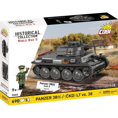 COBI 2666 World War II Československý lehký tank Panzer 38 (t) / (ČKD) LT vz. 38 1:28