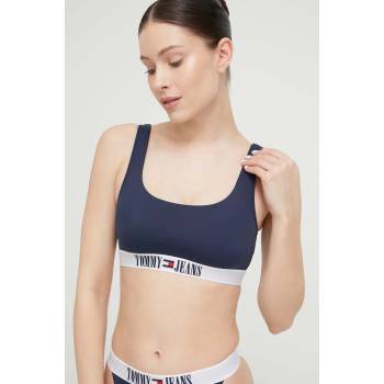 Tommy Hilfiger Горнище на бански Tommy Jeans в тъмносиньо с мека чашка (UW0UW04410.PPYX)