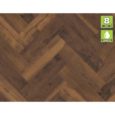 Krono Original ЛАМИНИРАН ПАРКЕТ herringbone К411 8мм 32/ac5/4v ФУГА ДЪБ ЛАГУНА (8hbk411)