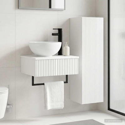 vidaXL Комплект мебели за баня 2 бр. Бял гланц 33 x 34, 5 x 100 см (3406097)