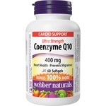 Webber Naturals Коензим Q10 - Енергия, сърдечна функция и антиоксидантна защита, 400 mg, 60 софтгел капсули (3858 WN)