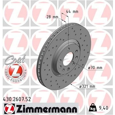 Brzdový kotúč ZIMMERMANN 430.2607.52 (430260752)