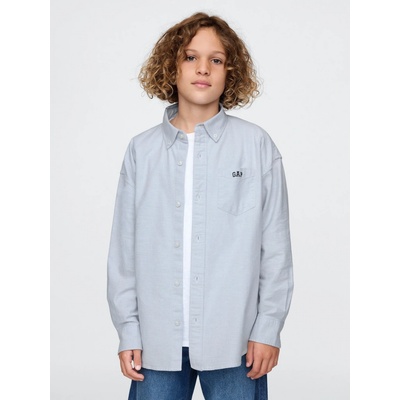 GAP Children's Oversize Oxford Shirt Boys šedá