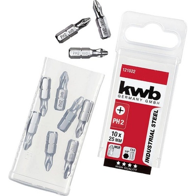 kwb křížový bit PH 2 ocel 10 ks 121022