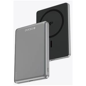 Dviced Qi2 Ultrathin MagSafe Power bank 5000mAh - black/grey (DV400007)